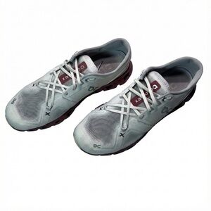 On Cloud X Men’s Running Shoes Size 10.5 White Maroon Red Trainers Sneakers Gym